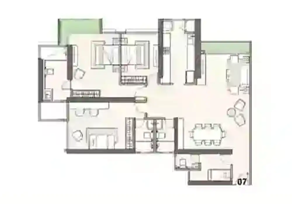 3.5 BHK 1780 SQ.FT.